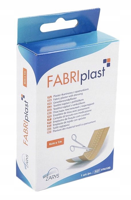 

Plaster tkaninowy z opatrukiem FABRIplast 6 cmx1m