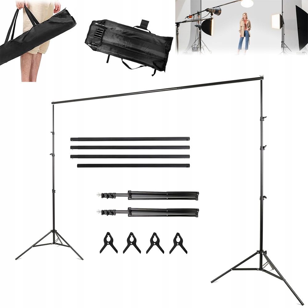 Stativ pro fotografické pozadí Sada 200 x 300 cm