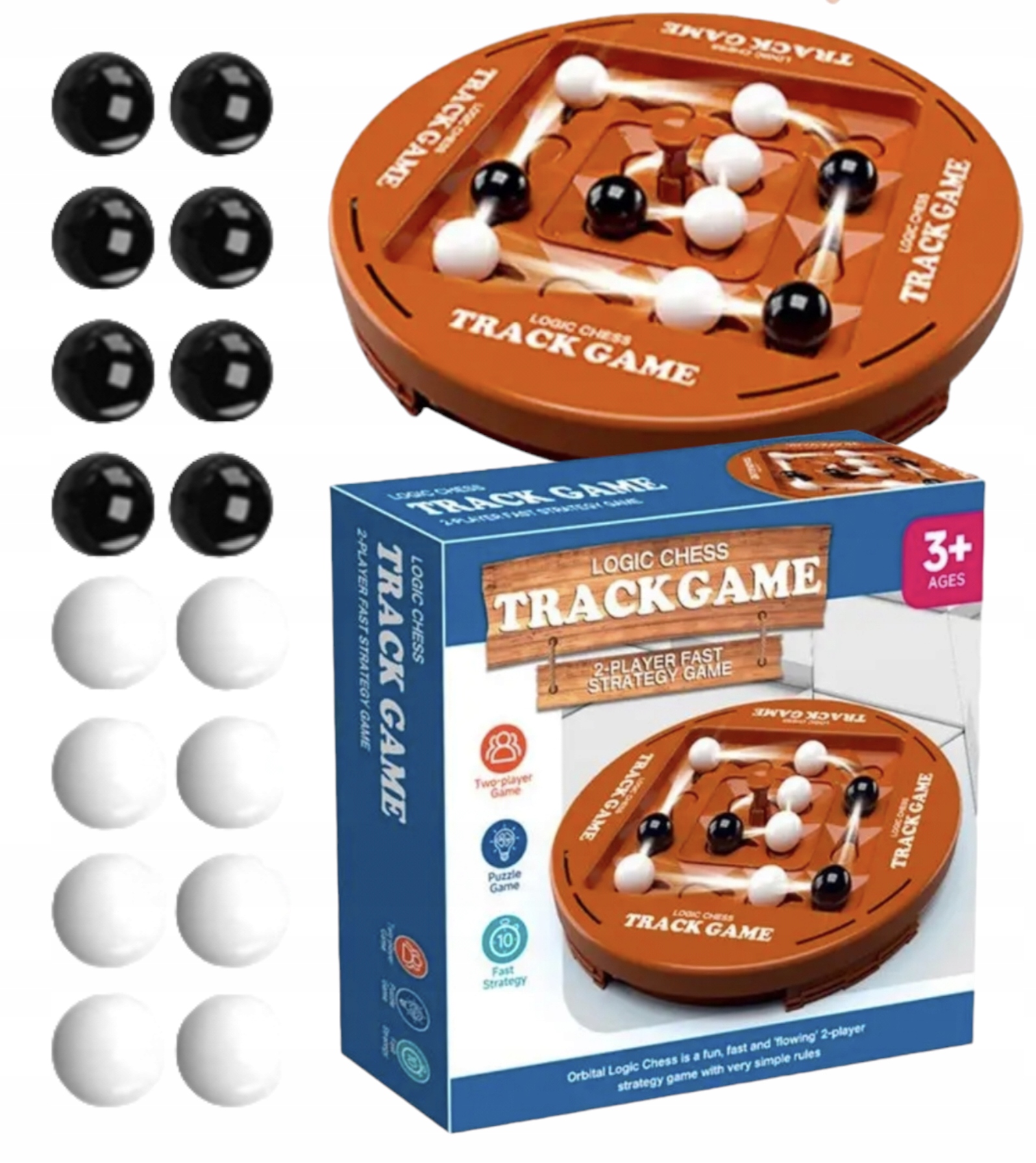 GRA PLANSZOWA STRATEGICZNA ORBITO LOGIC CHESS TRACK GAME