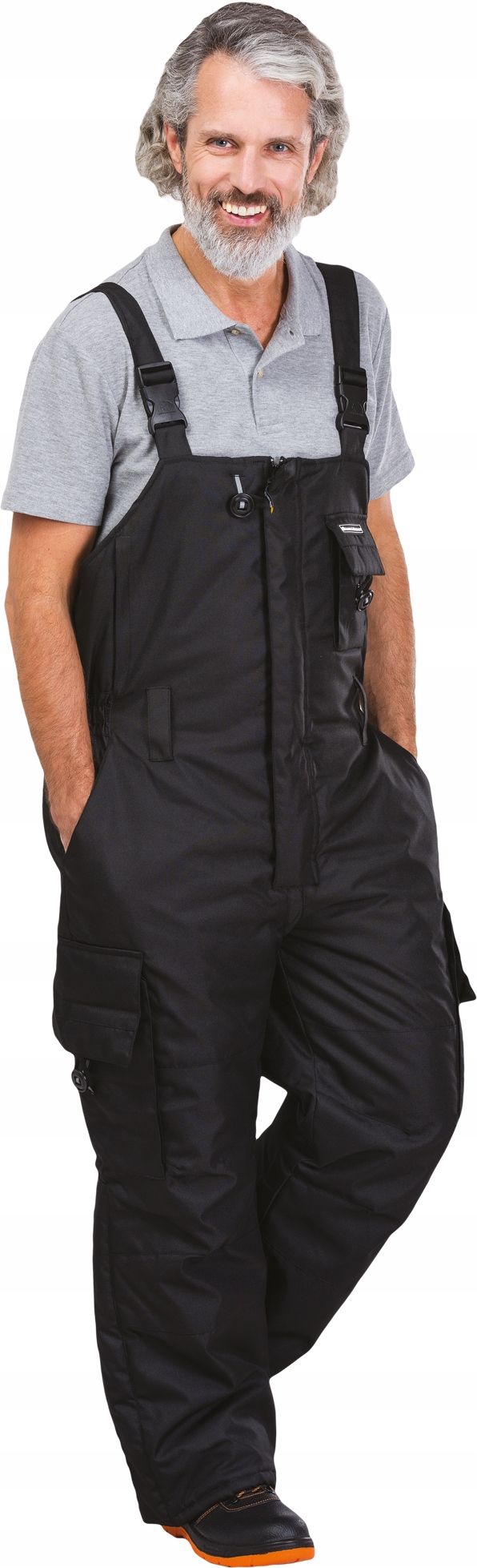 Spodnie ogrodniczki zimowe. Ocieplane Blacker Oxford 600D wodoodporne XXL