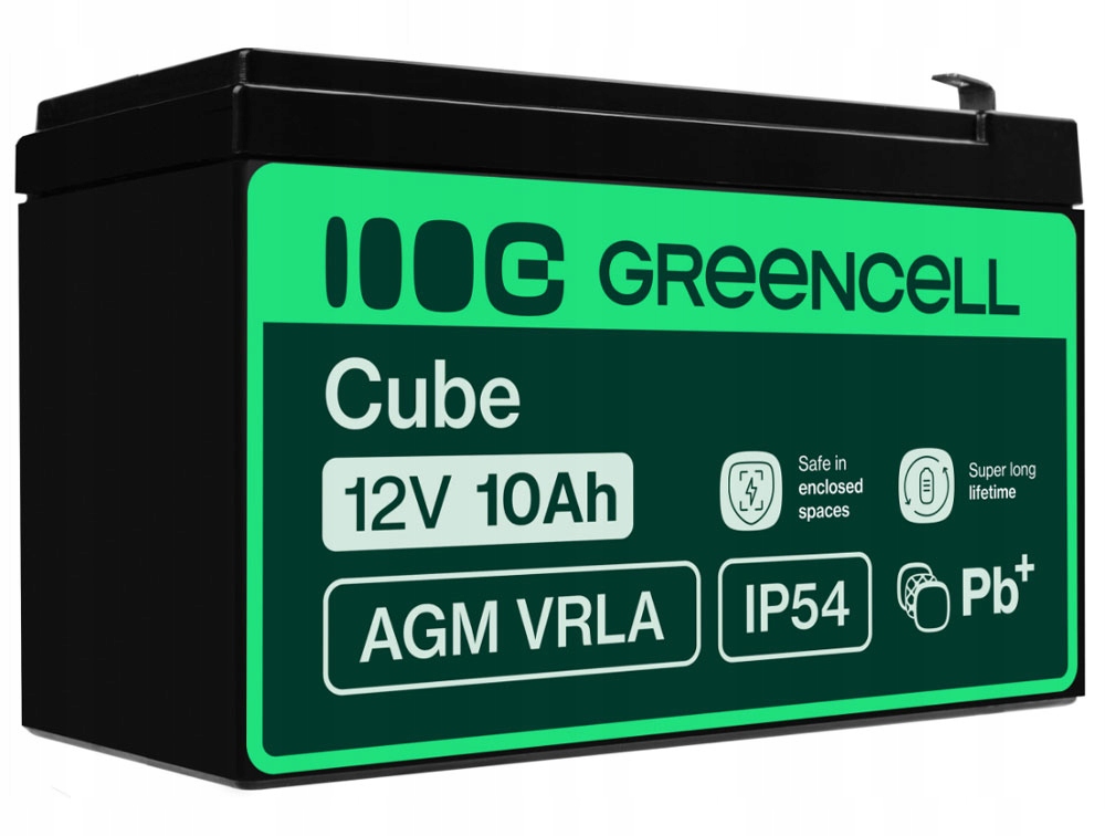 Agm Akumulator Green Cell 12V 10Ah Pojazdy Elektryczne Ups Solar 15X9.5X6.5