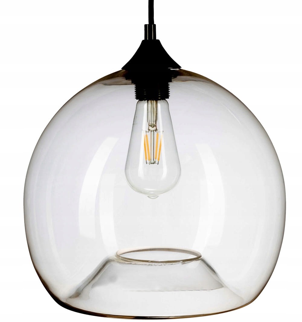 Závěsná skleněná průhledná lampa Onyx 20 cm