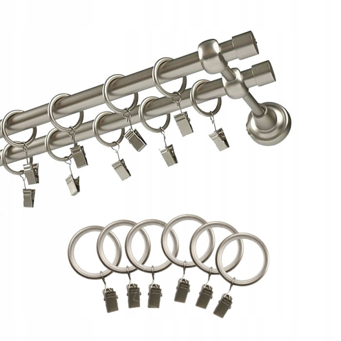 

Karnisz metalowy 320 cm średnica rurek 16 mm chrom