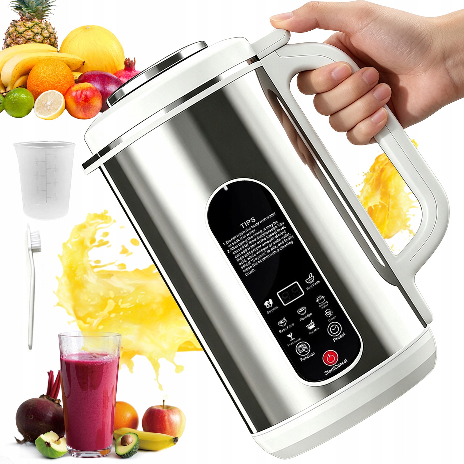 Kalichový Mixér High Speed S Krokérem 1200 ML 800W Ocel 304 8IN1