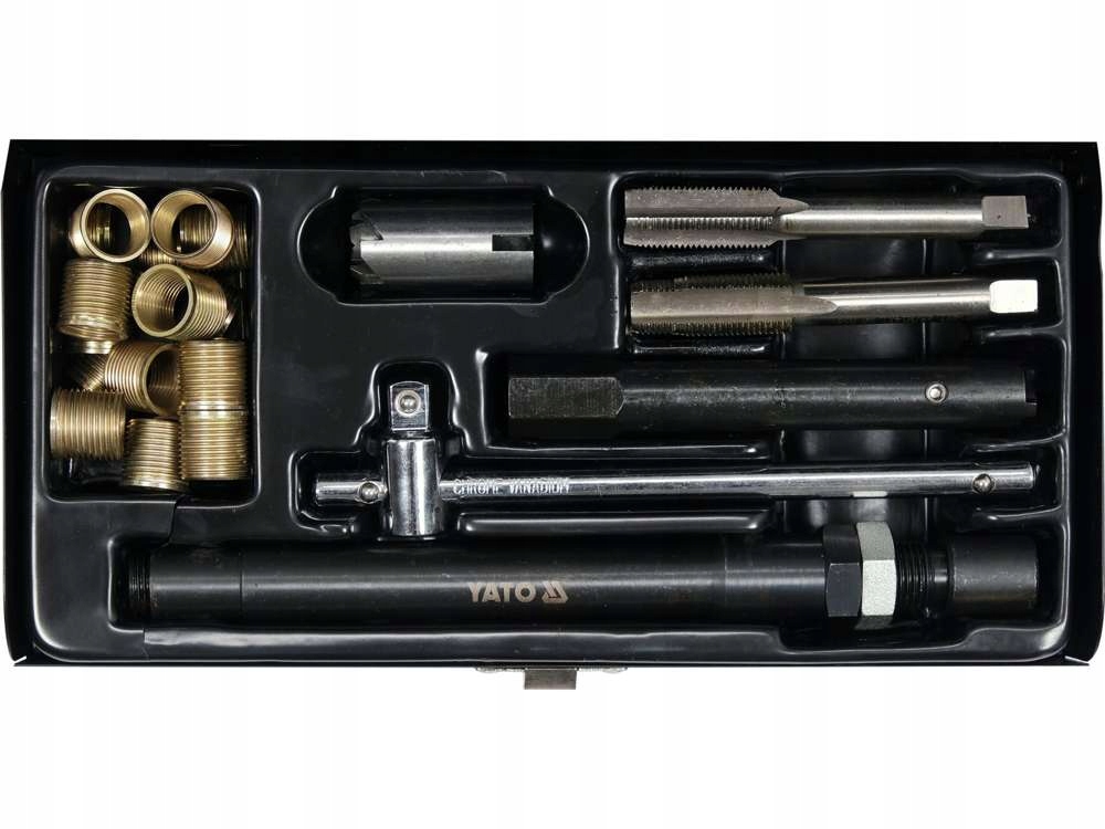 Sada na opravu závitov zapaľovacích sviečok Yato M14x1,25 mm 20 ks