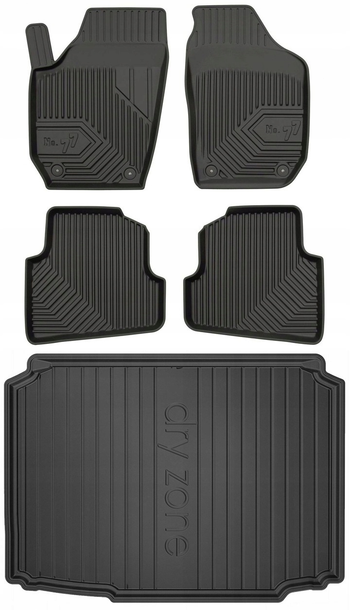 Set 77 Koberce a rohože Škoda Fabia 2 Hatchback 2006-2014