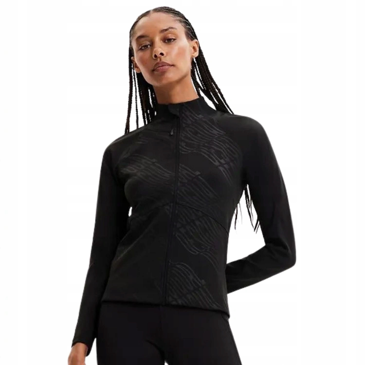 Mikina sportovní mikina Desigual Slim Fit černá Monogram vel. S