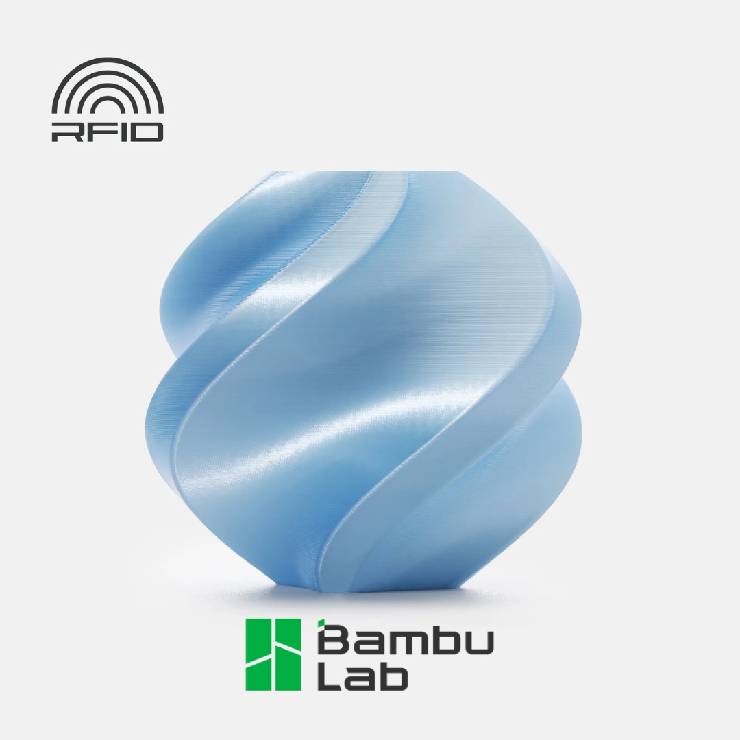 Filament Bambu Lab PLA Silk+ 1,75mm 1kg - z wielorazową szpulą - Baby Blue