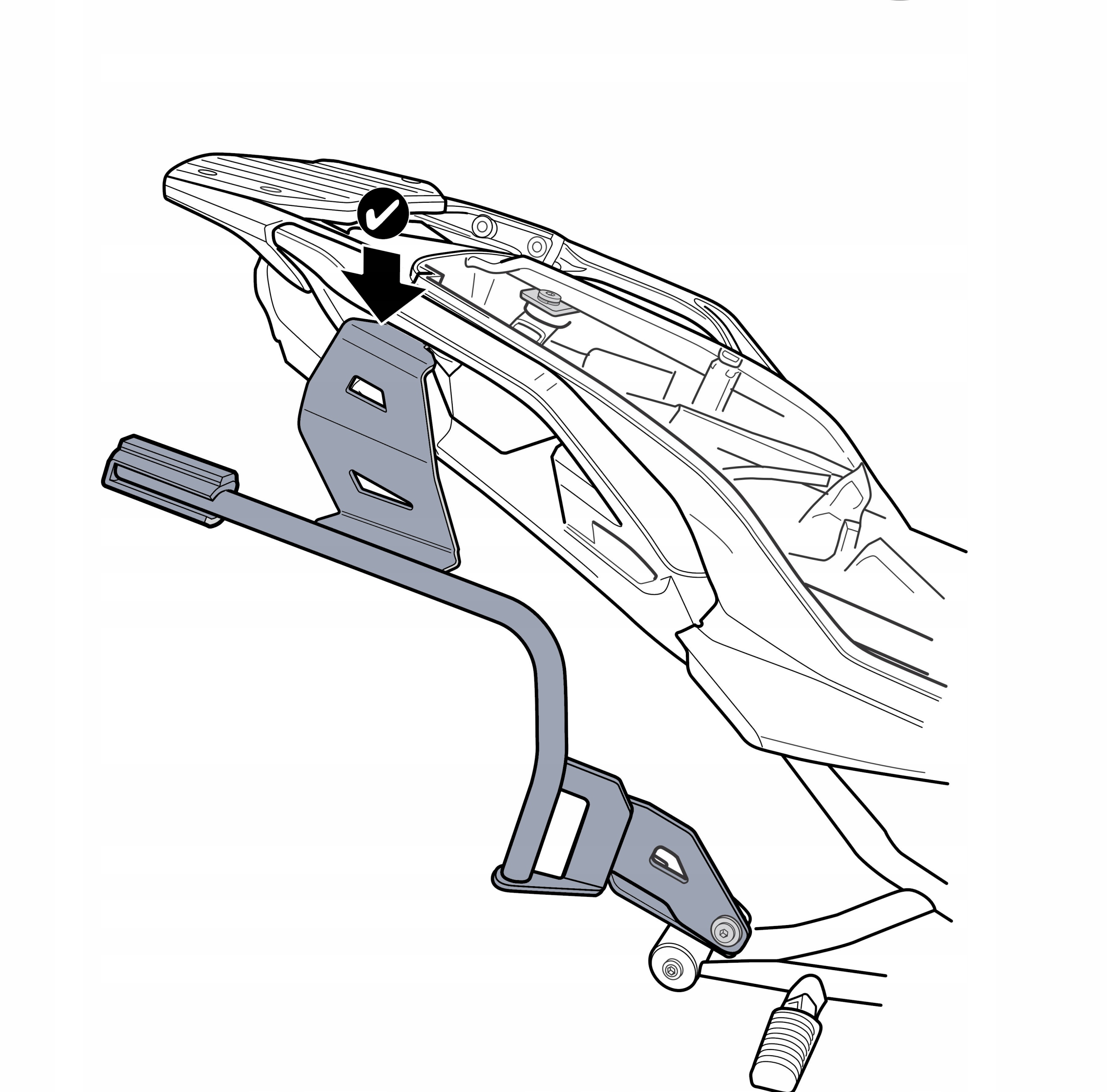 SHAD STELAŻE KUFRÓW BOCZNYCH 3P KAWASAKI VERSYS 1000 2019-2024