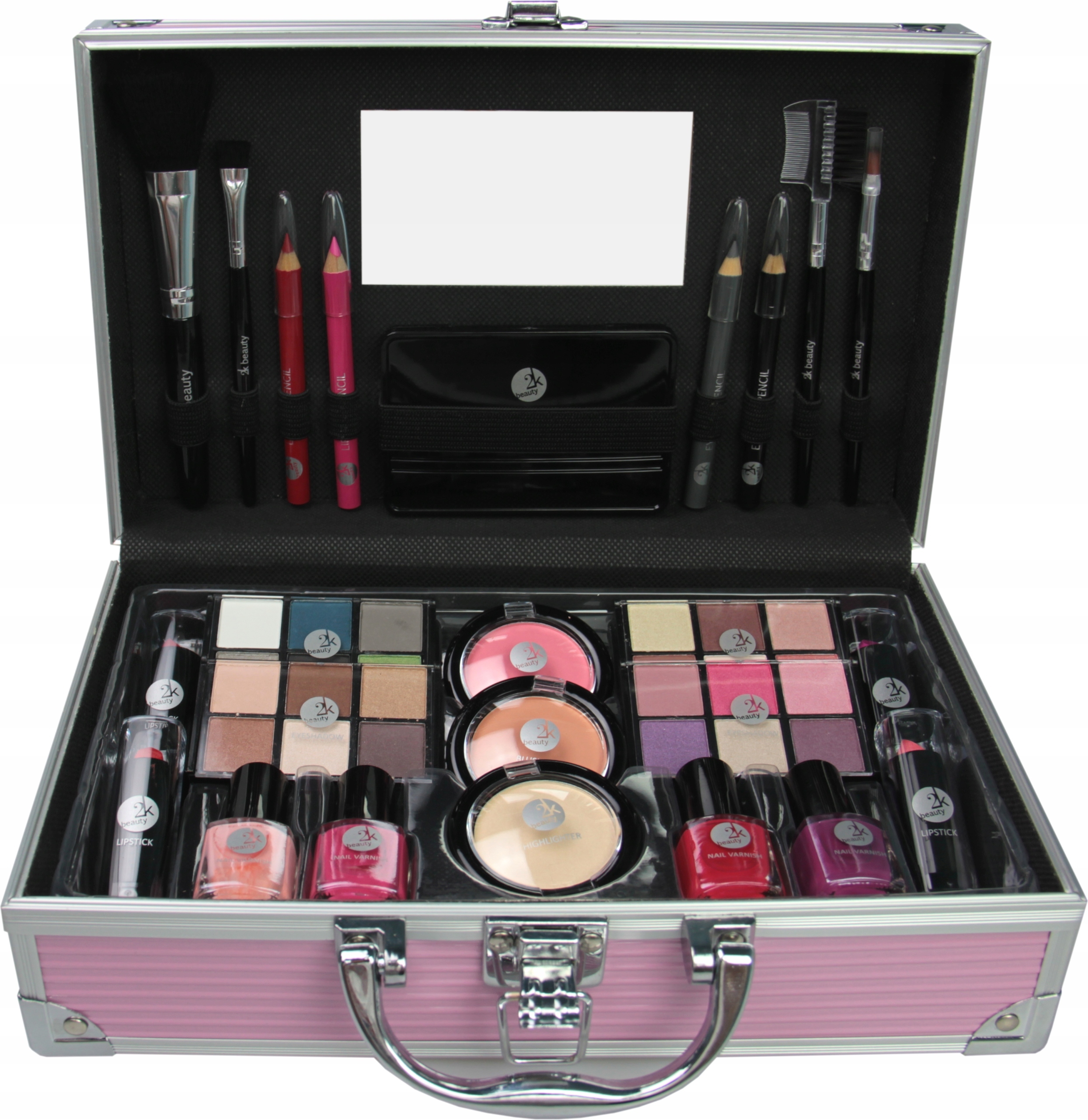 KUFEREK WALIZKA NA KOSMETYKI MAKIJAŻ CIENIE ZESTAW Marka 2K