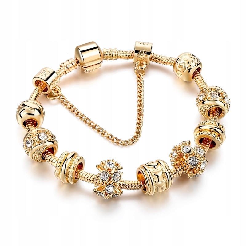 

Bransoletka Modułowa Złota Charms Beads pudełko