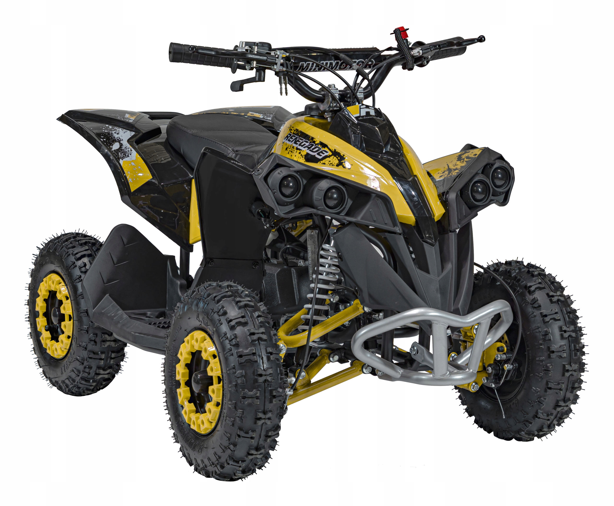 Quad Spalinowy Renegade Hiperfect 49CC dla dzieci 40 km/h Żółty ATV-3A
