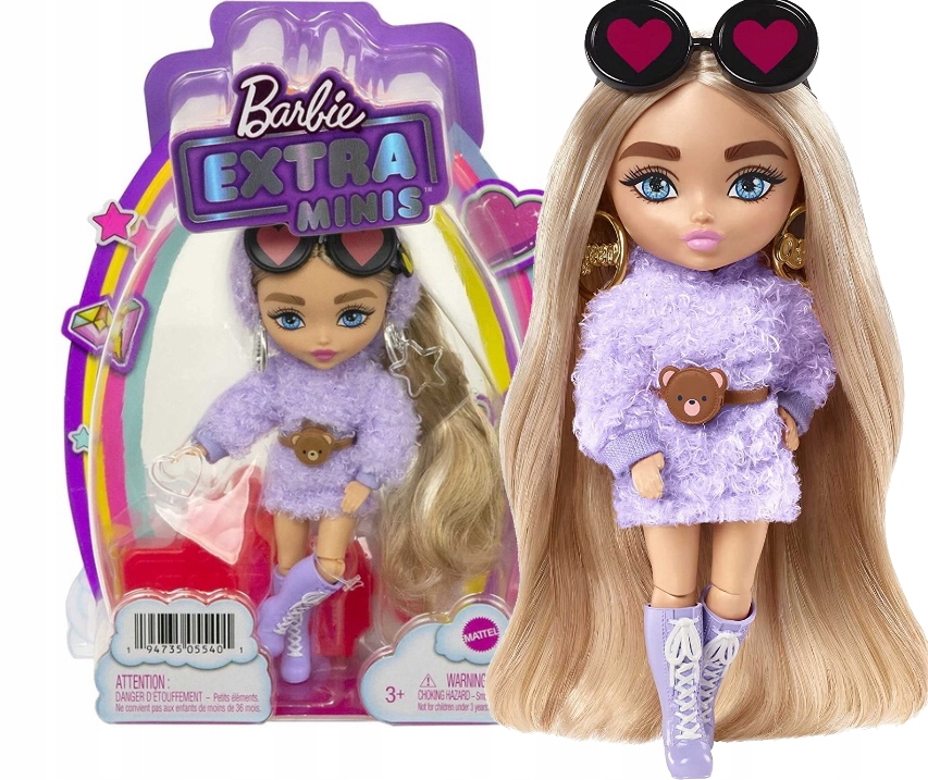 

Barbie Extra Minis Lalka W Fiolet. Sukience HGP66