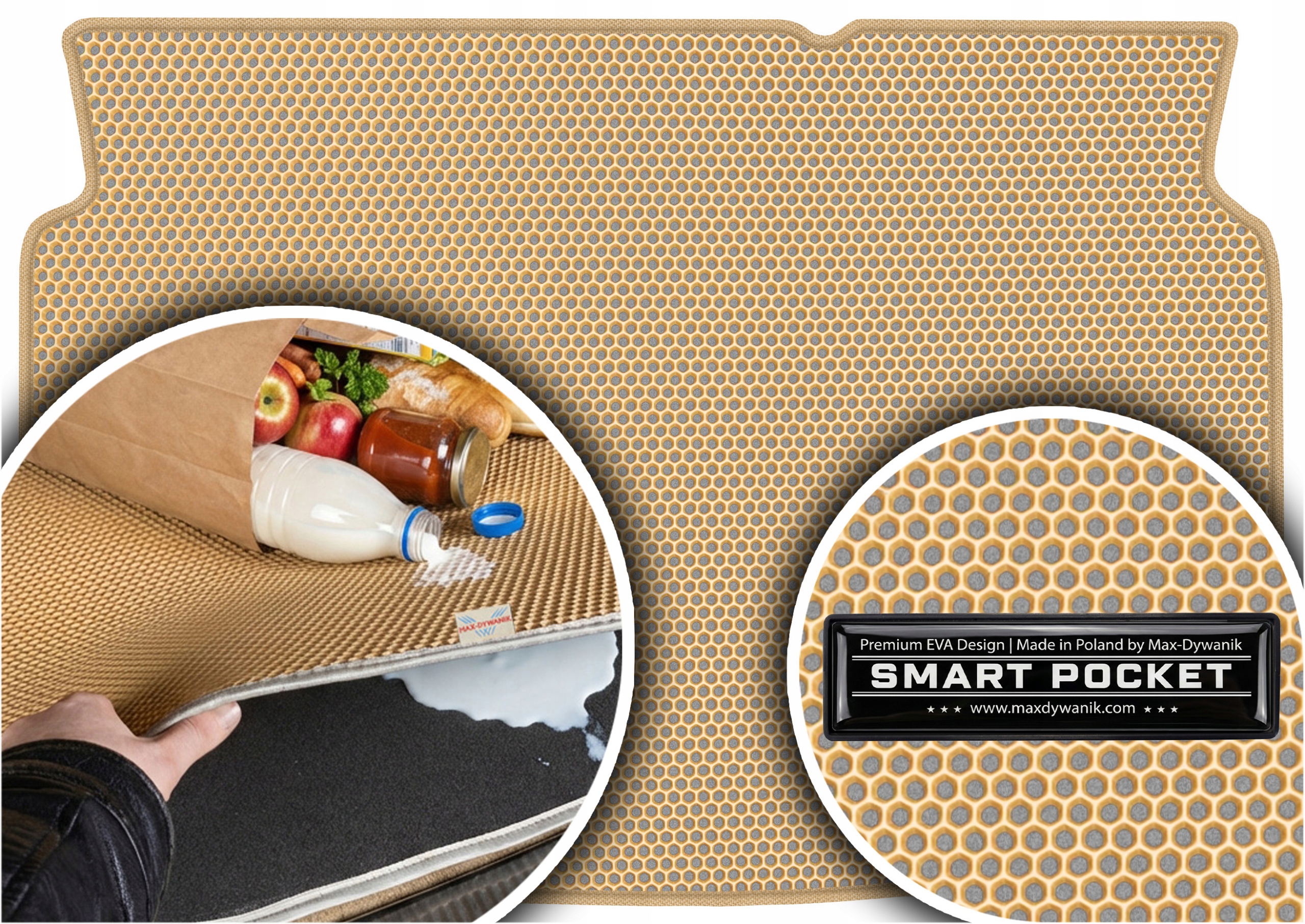 Peugeot 207 Hatchback 2006-2012 Vložka batožinového priestoru Eva Smart Pocket Bežová