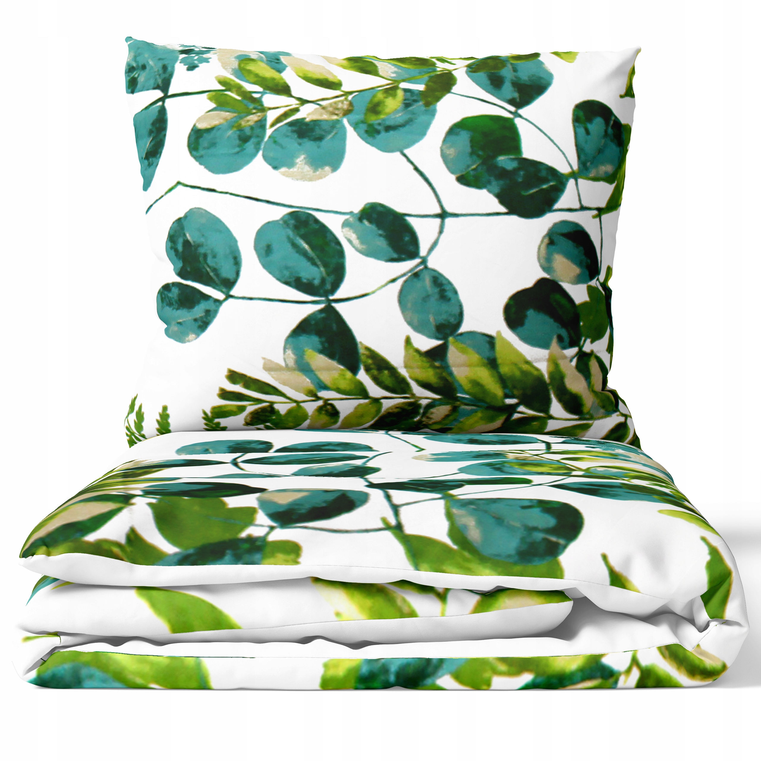 Pościel 100% Bawełna Wodne Liście Polski Komplet Pościeli 200x200