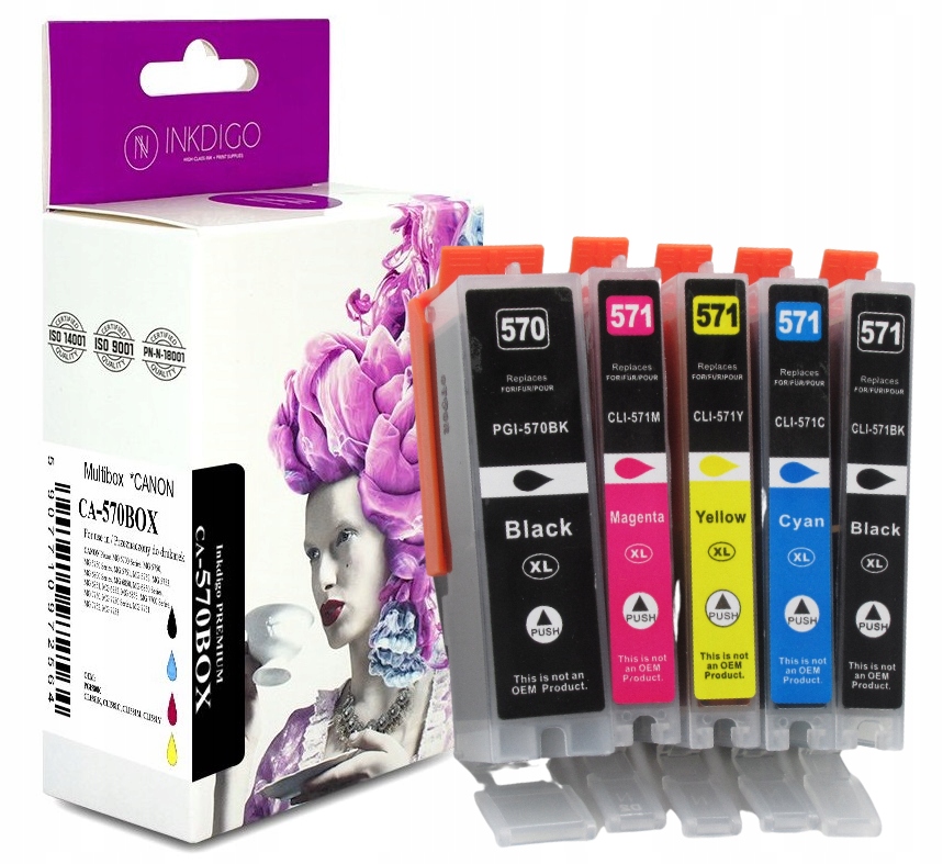 

5x Nowy Tusz do Drukarki Canon Pixma Mg 5750 XL