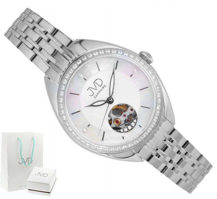 Dámské Automatické Elegantní Vodotěsné Hodinky Jvd JG1034.1 Open Heart