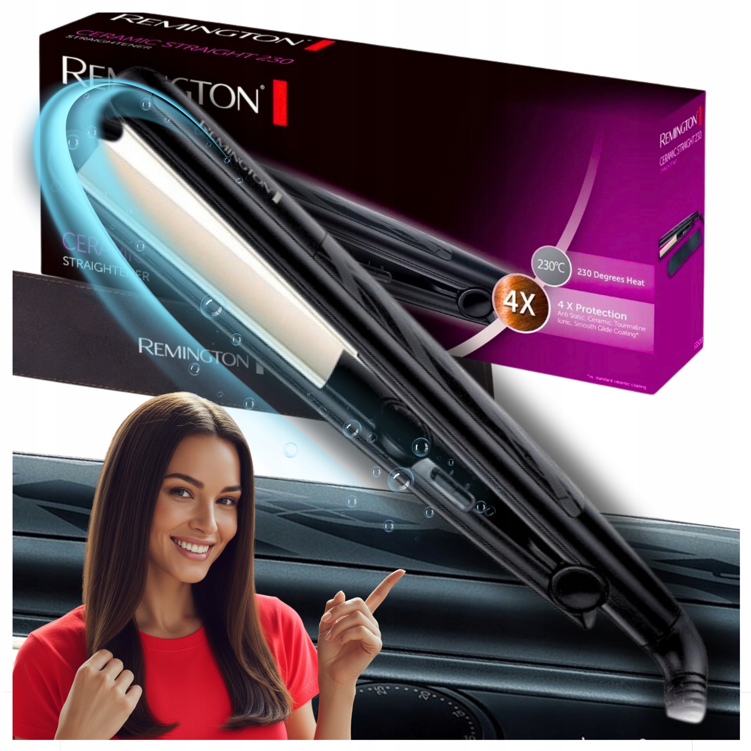 Prostownica Do Włosów Remington Ceramiczna Jonizacja Profesjonalna!