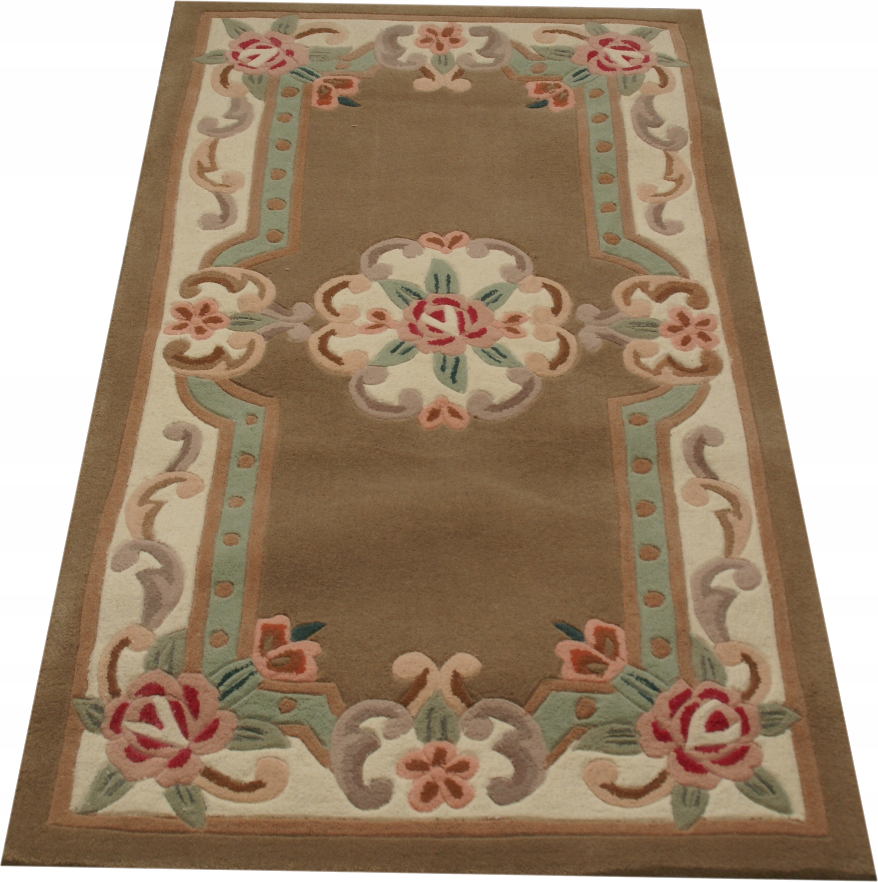 Wełniany dywan Aubusson 80x150 brązowy (5907786323420) • Cena, Opinie