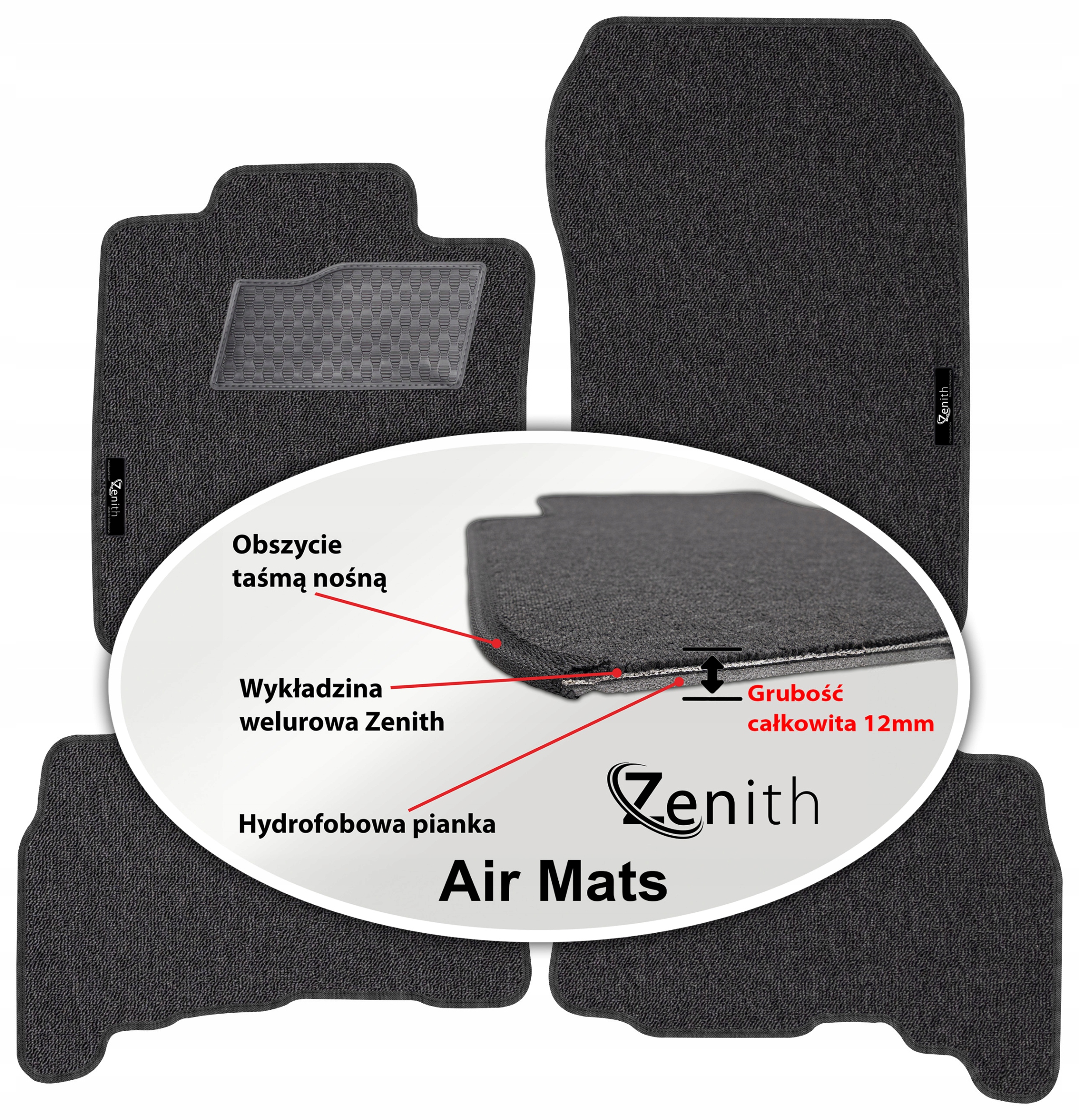 Toyota Land Cruiser J150 2017 Velúrové koberčeky do auta Zenith Air Mats