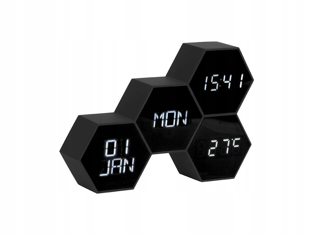 Budík Six In The MIX, 12 x 17,5 x 4,5 cm