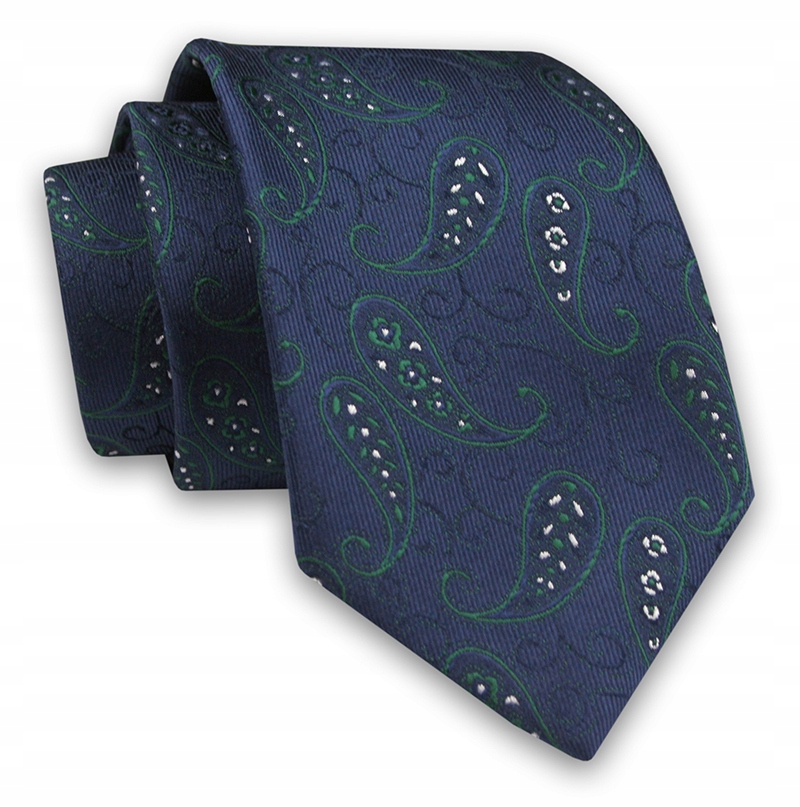 Темно-синий классический галстук с узором пейсли ALTIES