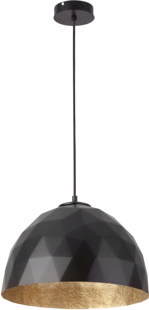 Závesná lampa Sigma Lighting Diamond M čierno-zlatá kompozitná E27 35 cm
