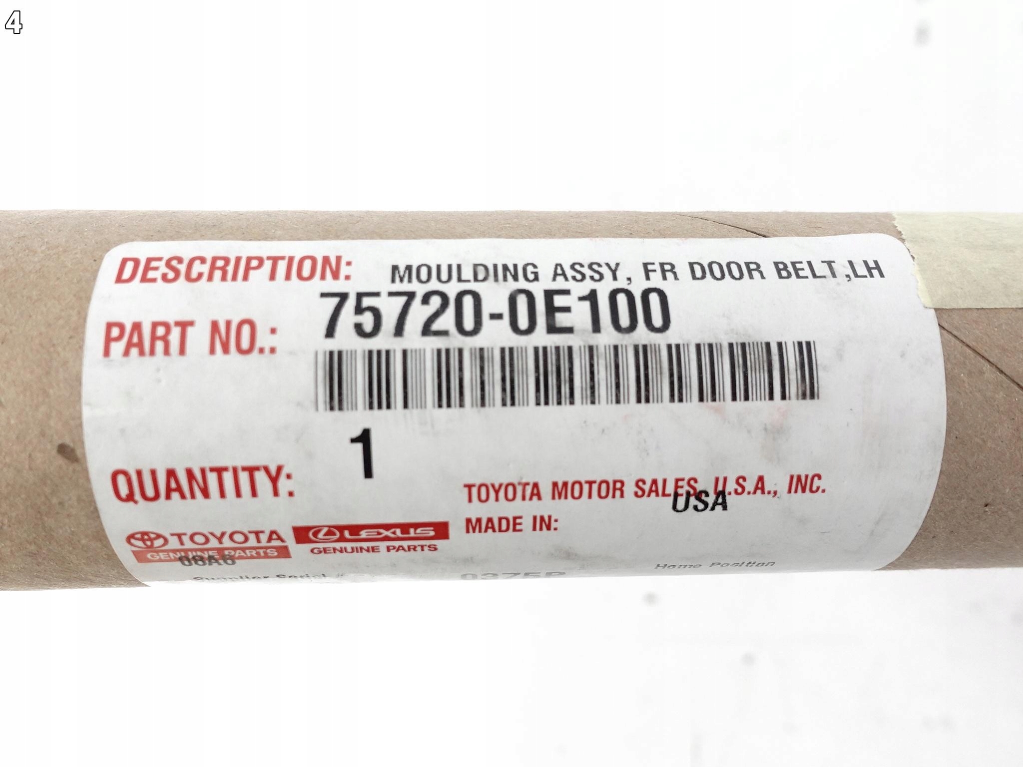 TOYOTA HIGHLANDER IV XU70 19- moulding dust windows front left new ORG