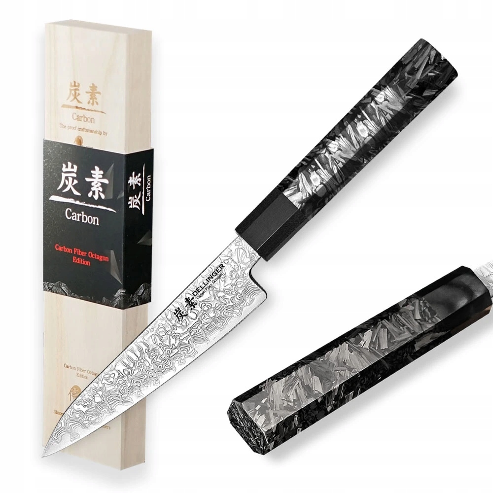 Malý lúpací nôž Utility 140 mm Dellinger Carbon Fiber Octagon