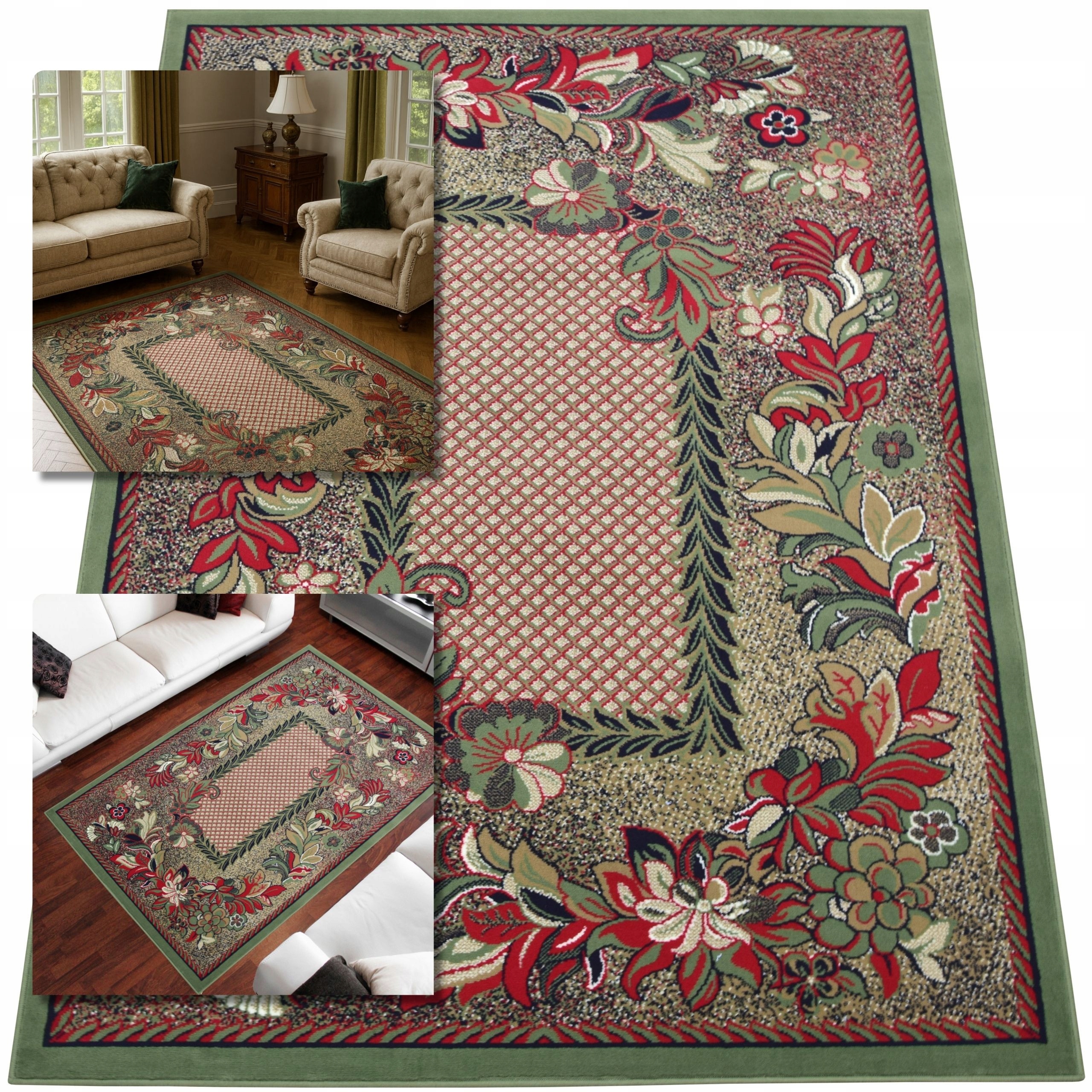 Koberec 160x225 Venezia Zelený Koberec Do Obývacího Pokoje Belgický Koberec Do Ložnice