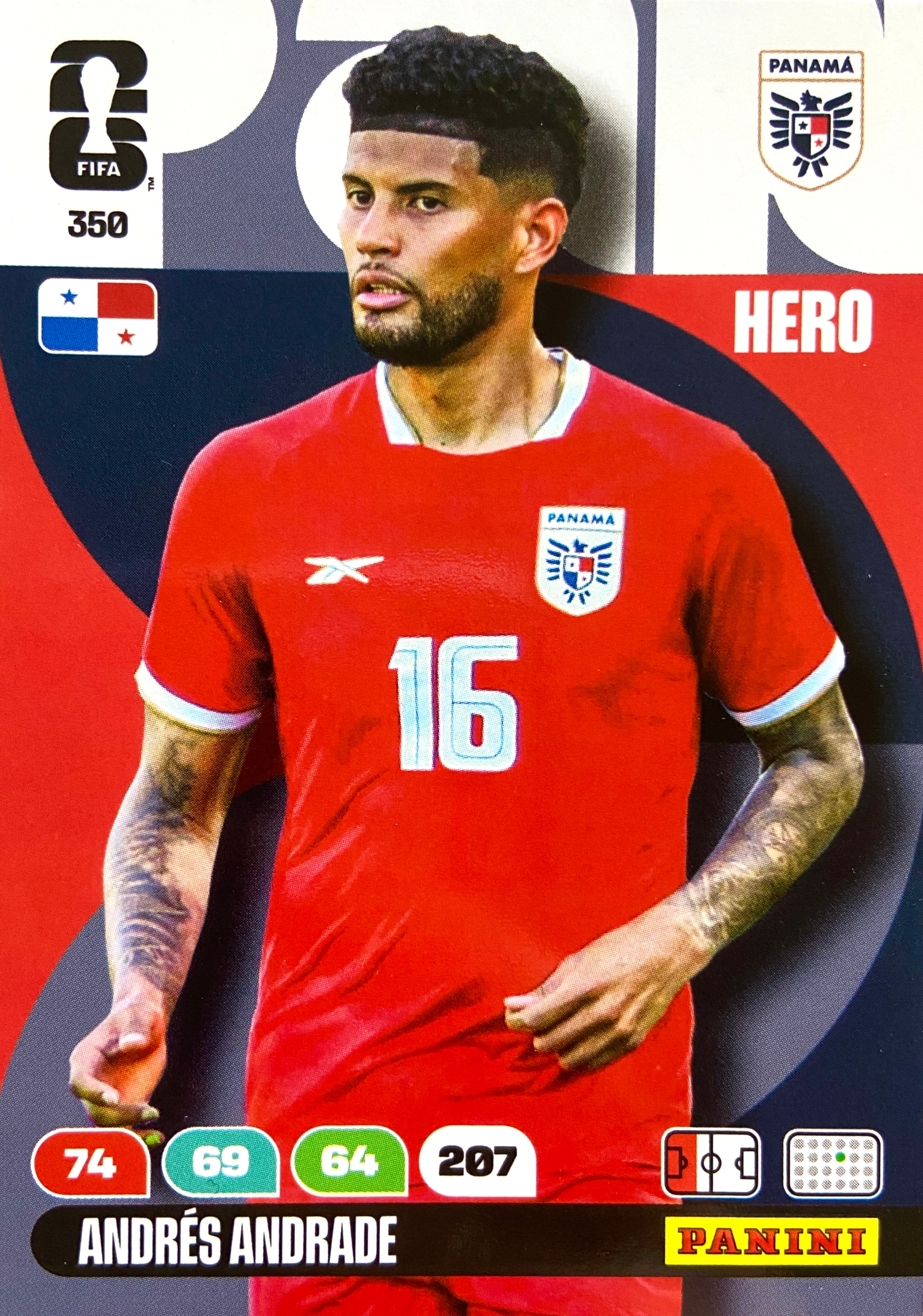 Panini Fifa World Cup 2026 karta piłkarska Hero 350 Andres Andrade Panama