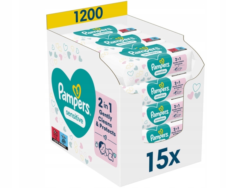 Chusteczki nawilżane Pampers Sensitive (1200 szt.)