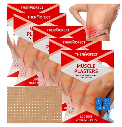 10 x Plastry rozgrzewające Thermofect na ból do cięcia plaster