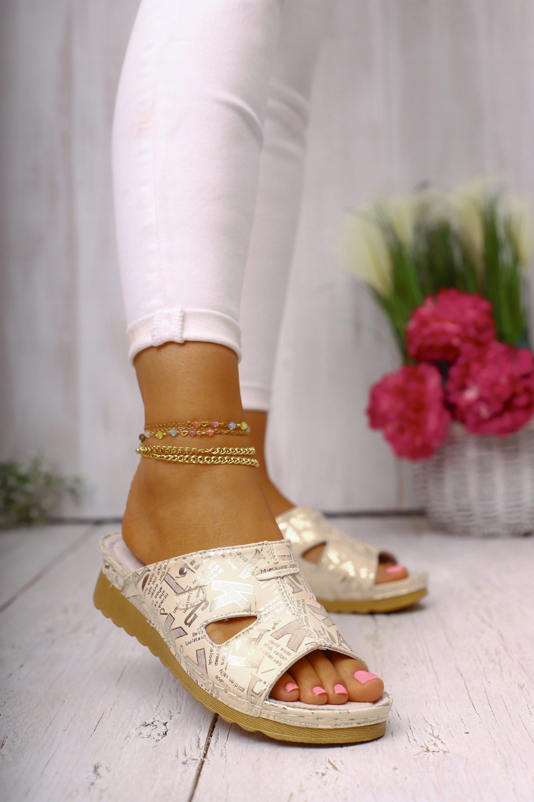 DAMSKIE KLAPKI WYGODNE WK. SKÓRA BUTY MODNE SZYTE LEKKIE Model KLAPKI DAMSKIE PŁASKIE LEKKIE STYLOWE