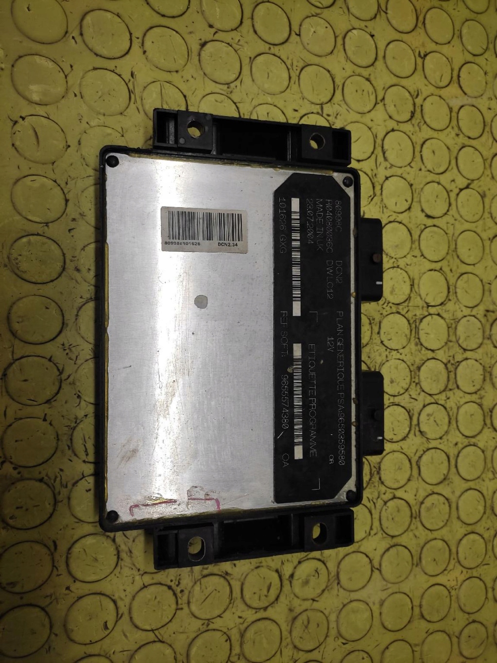 CITROEN BERLINGO control unit of the engine 9655574380