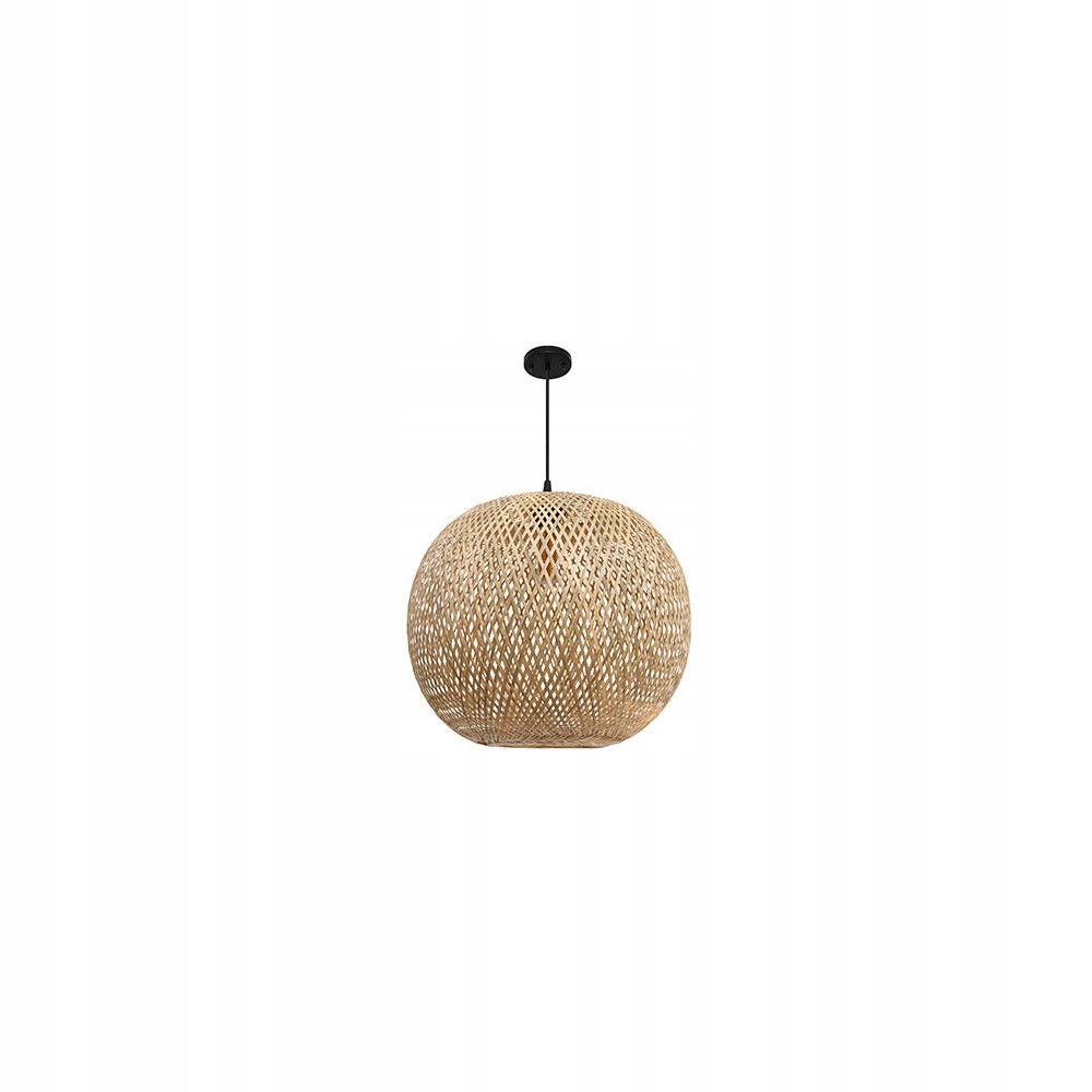 Lampa Ocel Bambus Boho Bostik E27 40W Závěsná Černá