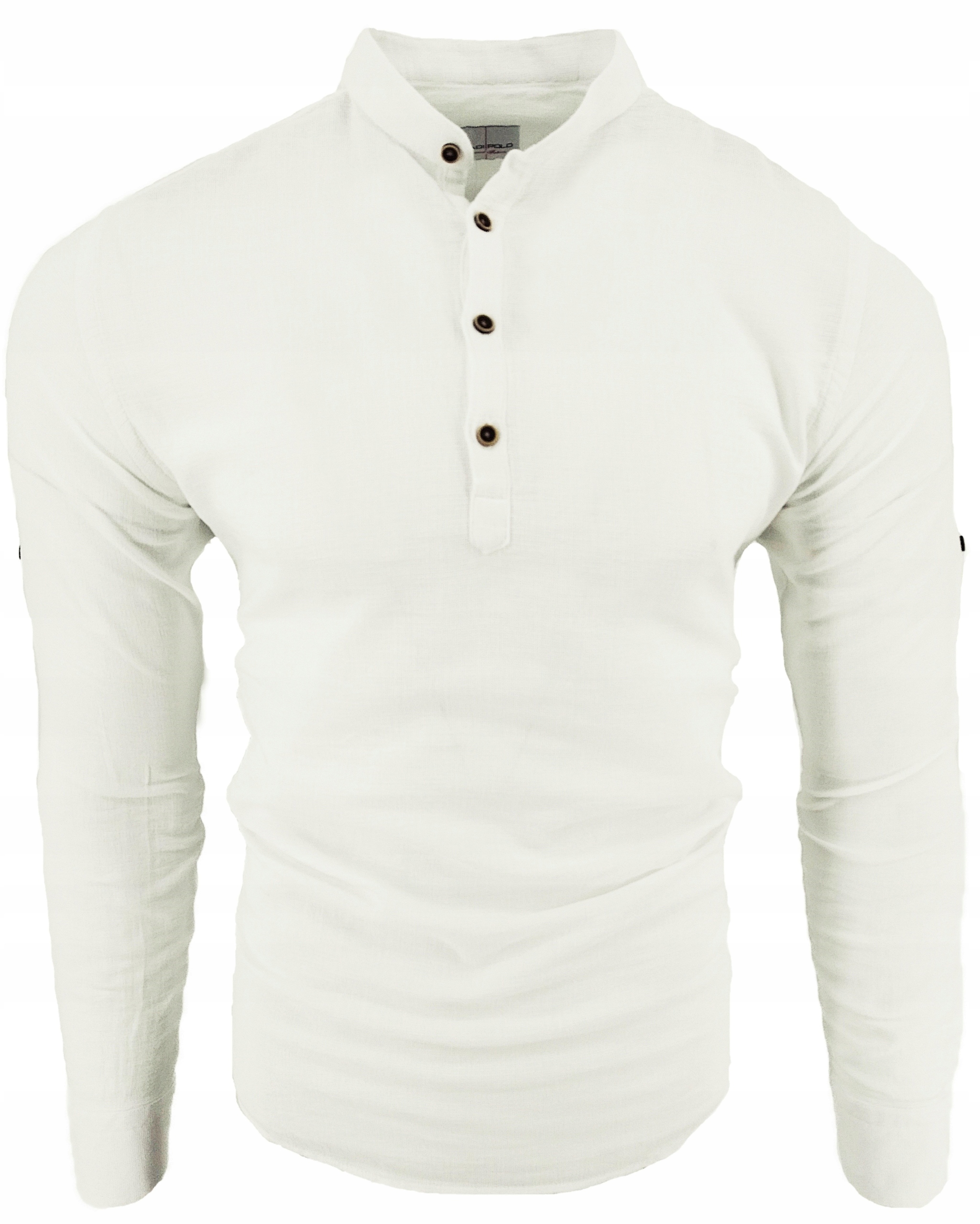 KOSZULA MĘSKA STÓJKA BIAŁA NA 3 GUZIKI XL Marka inna