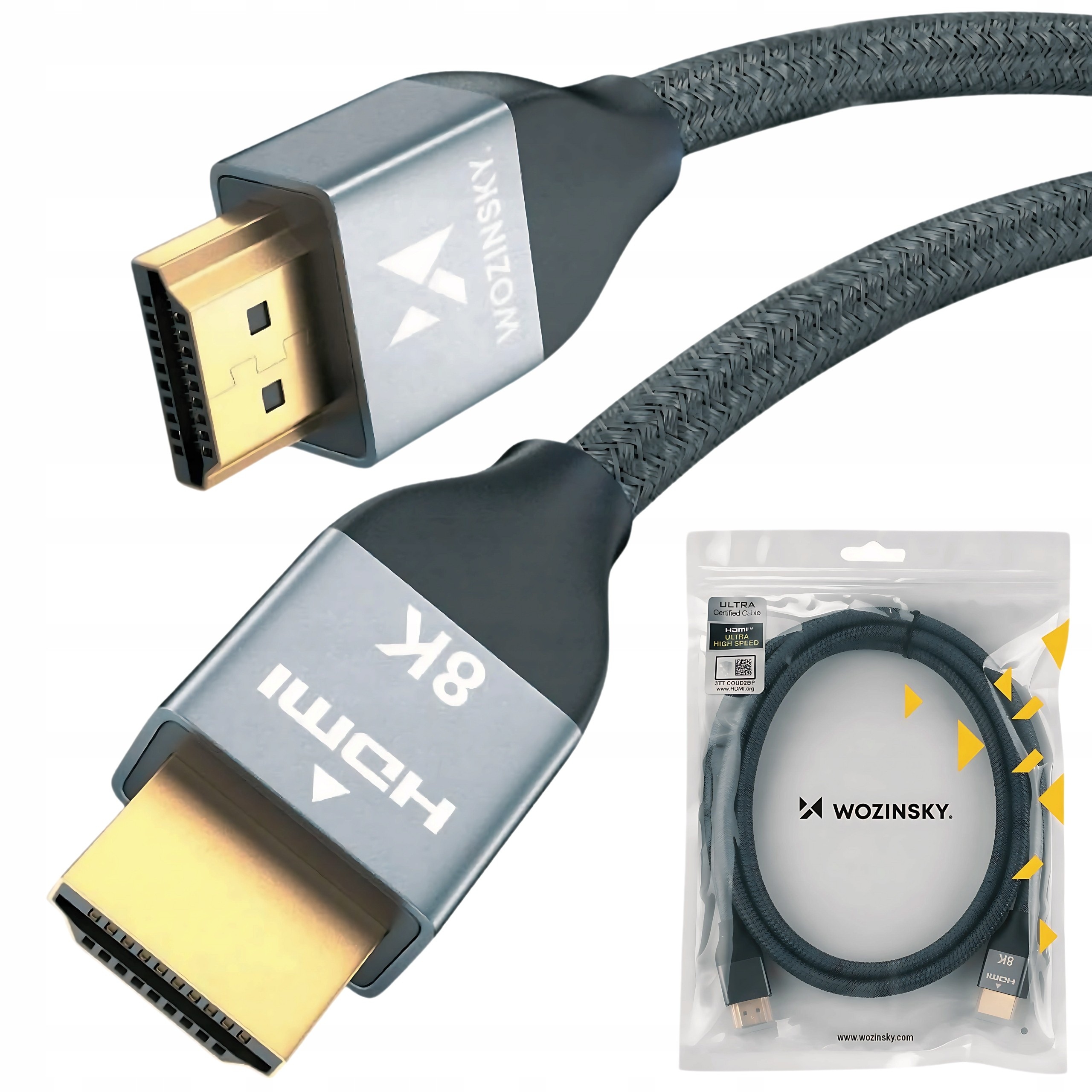 Kabel Hdmi 2.1 Przewód Ultra High Speed 8K/60HZ 4K/120HZ Certyfikowany 5m