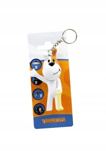 Reksio breloczek figurka stojący piesek Reksio z kością idealny prezent