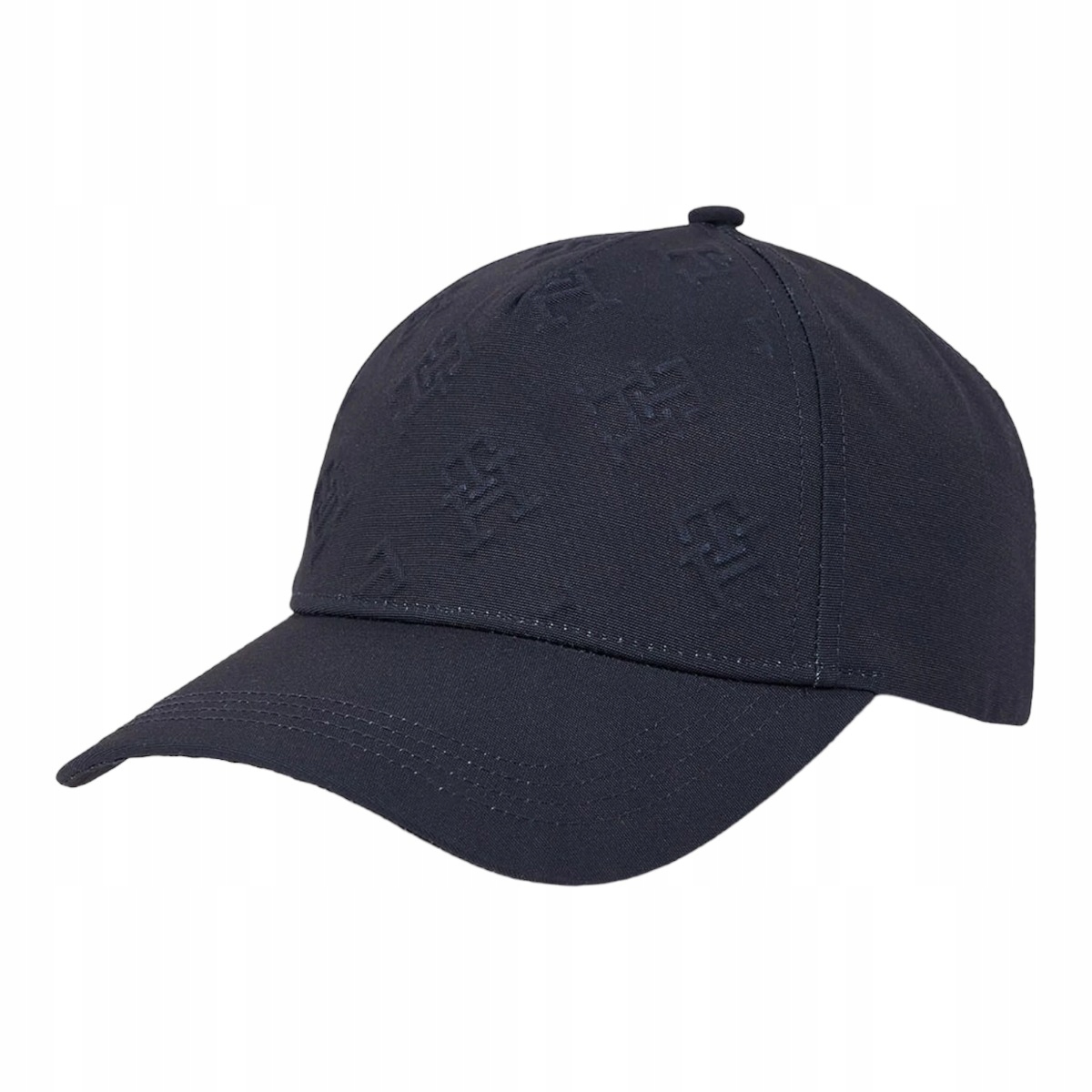 TOMMY HILFIGER CZAPKA Z DASZKIEM MONOGRAM DEBOSSED CAP GRANATOWA