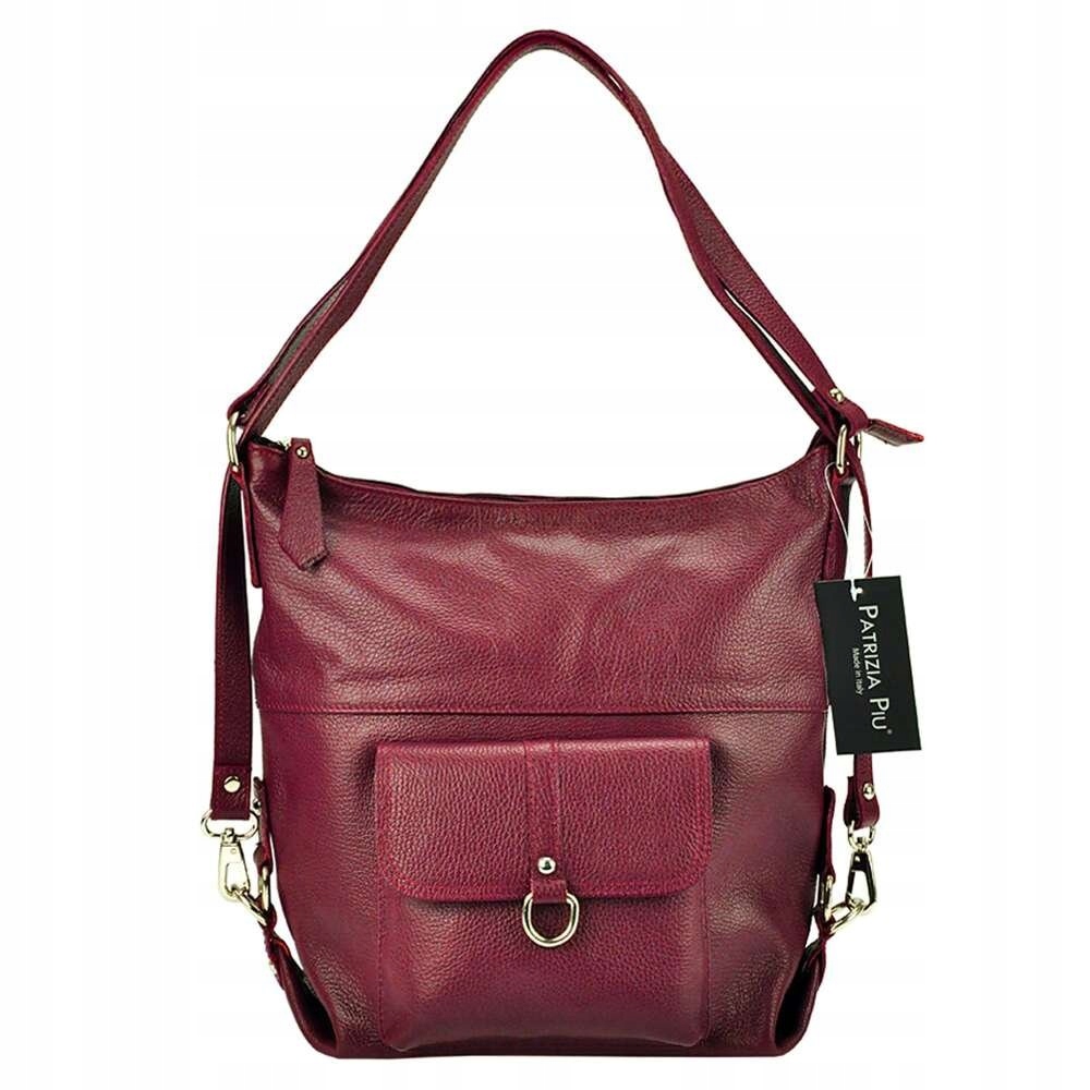 Dámská kožená kabelka Bordó Velká Patrizia 19-001