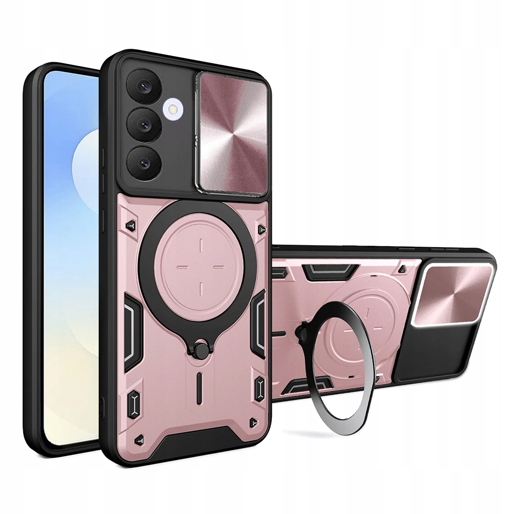 Techsuit CamGuard Pro etui z osłoną Samsung Galaxy S25 Fe różowozłote