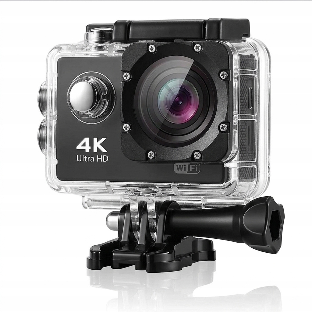 Kamera sportowa WiFi 170° Szerokokątna Vlog Akumulator Na Wakacje Akcesoria