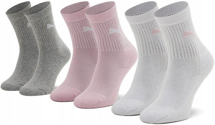 

3 Pary Puma Stopki Multi 3 Pack Skarpetki R.35-38