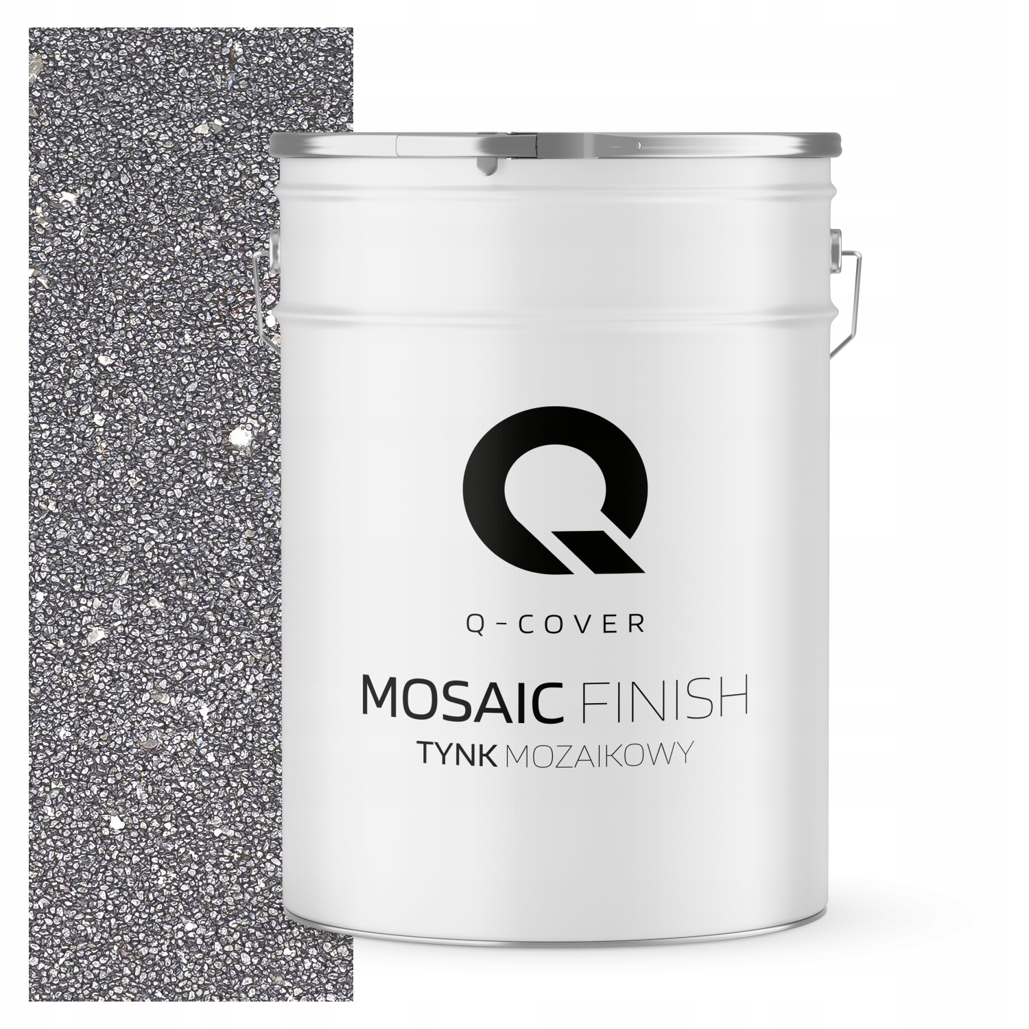 Tynk Mozaikowy Żywiczny 25KG Wewnętrzny Srebrny ze srebrną miką M54 Ozdobny