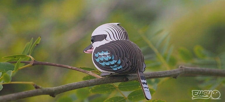 Puzzle 3D Układanka Ptak Kukabura Chichotliwa - zestaw kreatywny 6+, Eugy Kod producenta EG_027