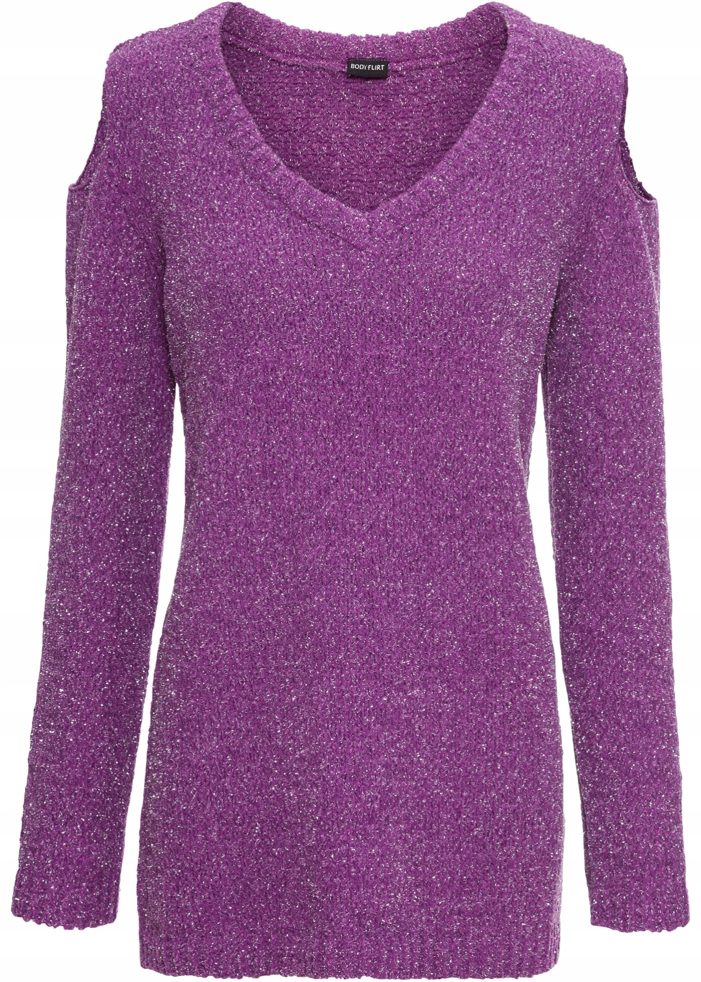 

U284 Bpc Sweter z szenili z lureksową nitką r32/34