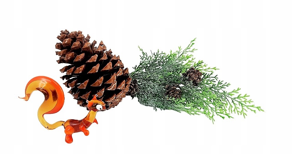 PIĘKNA SZKLANA FIGURKA / WIEWIÓRKA / BAŚKA Producent inna