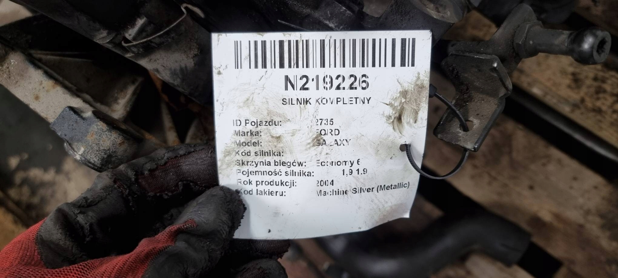 engine pillar 1.9 TDI 115 KM FORD GALAXY