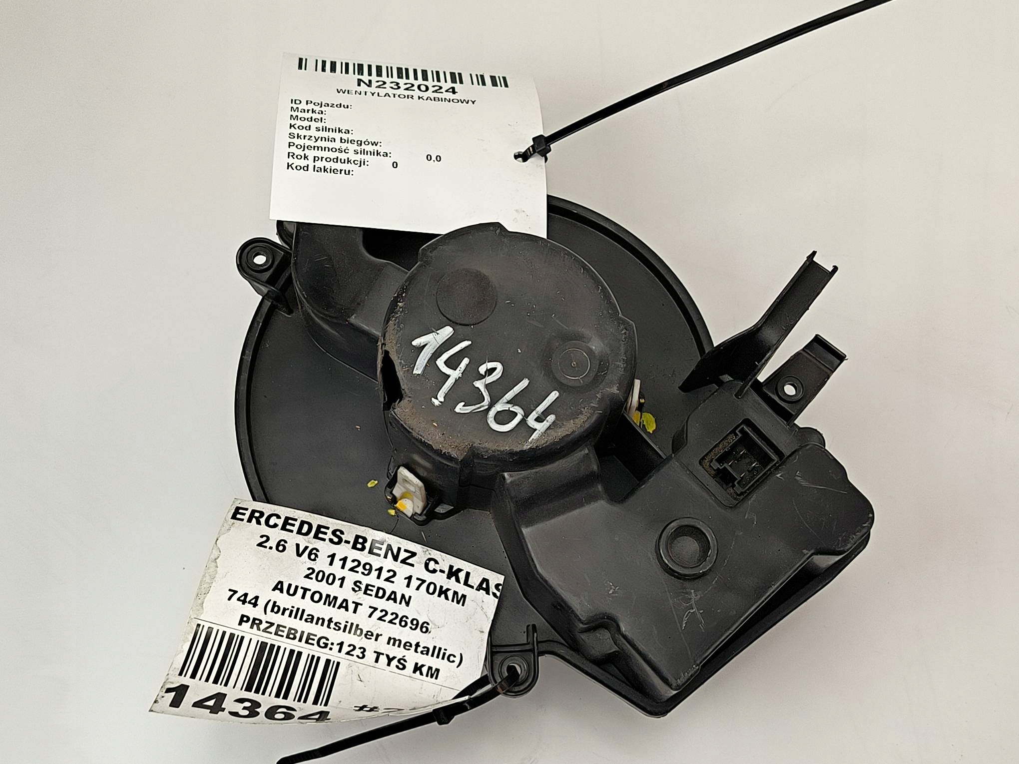 heating fan cab Mercedes-BENZ C-KLASA W203